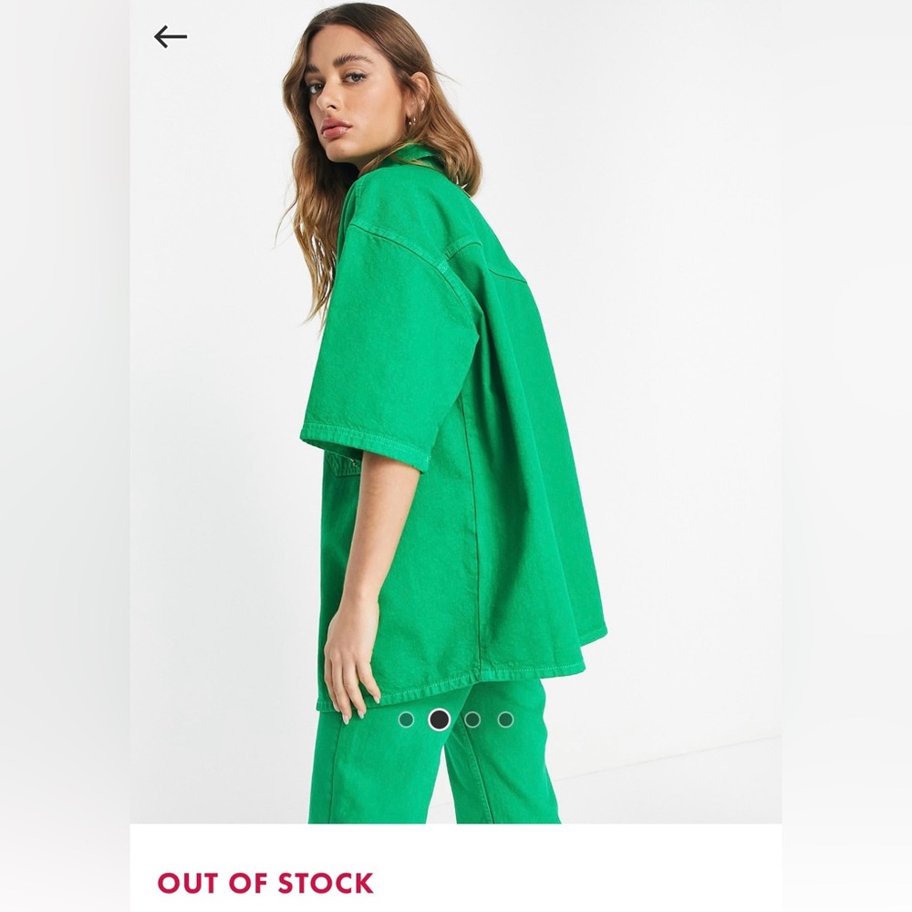 NWOT TOPSHOP Oversized Denim Shacket - Picture 4 of 5